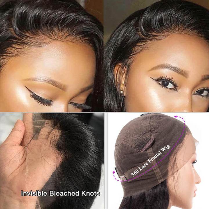 360 HD Lace Kinky Straight Wig – Glueless Brazilian Human Hair for Women - Majesty Wig
