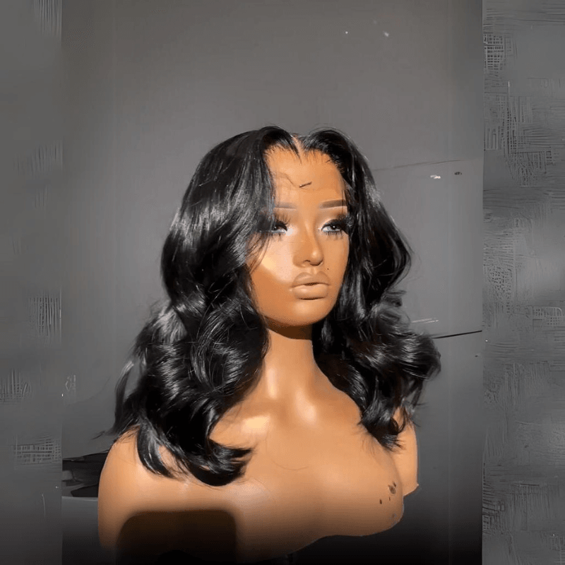 Wear & Go Body Wave Bob Wig – 13x4 Lace Front Glueless Human Hair, Pre-Plucked for Women - Majesty Wig
