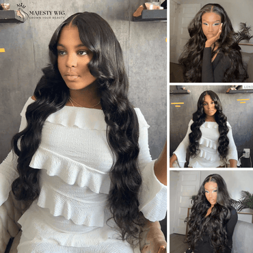 250% Density 13x4 Lace Front Wigs with Curtain Bangs - Majesty Wig - Majesty Wig