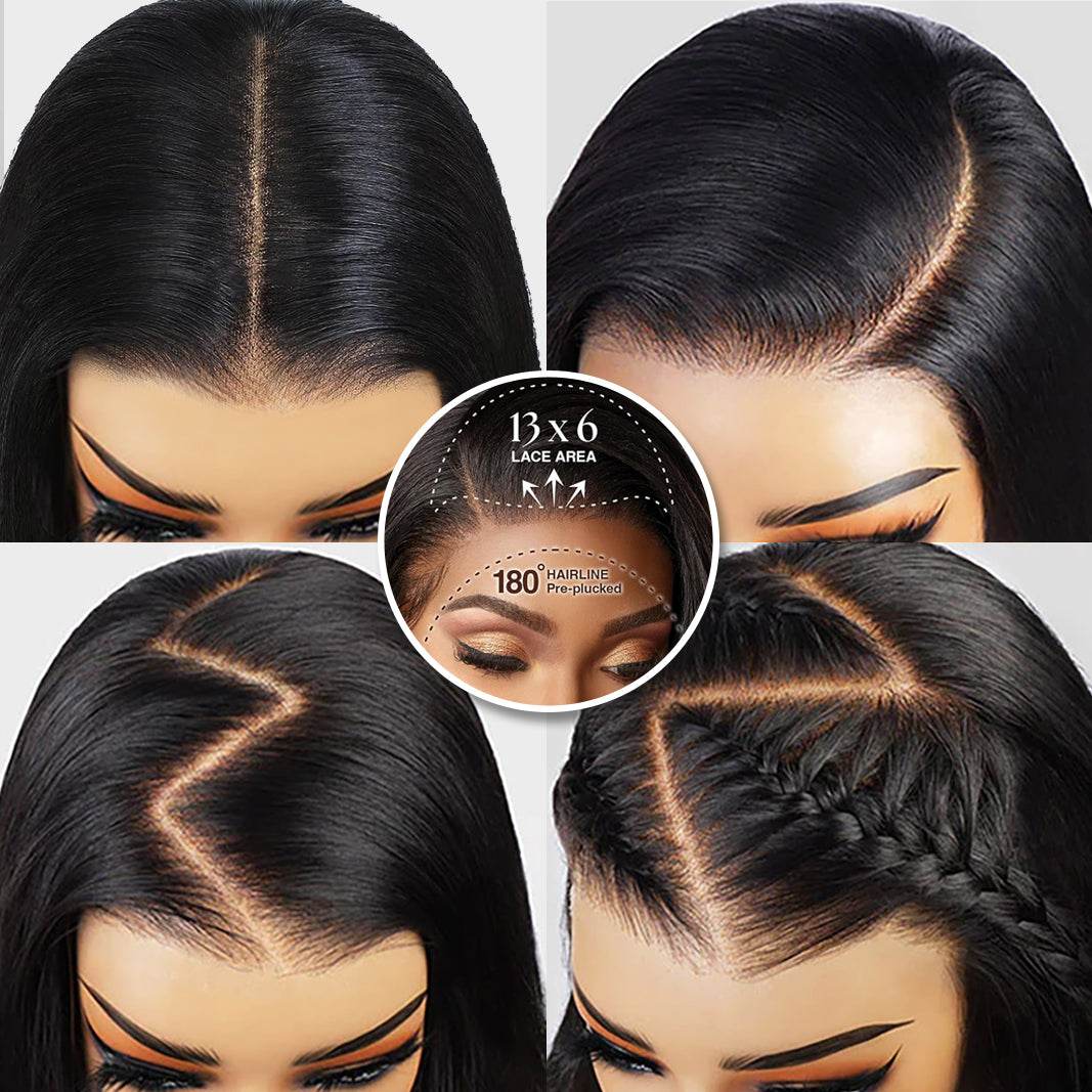 300% Density 3D Body Wave Lace Front Wig – 13x6 Glueless Human Hair, Pre-Plucked & Pre-Cut - Majesty Wig