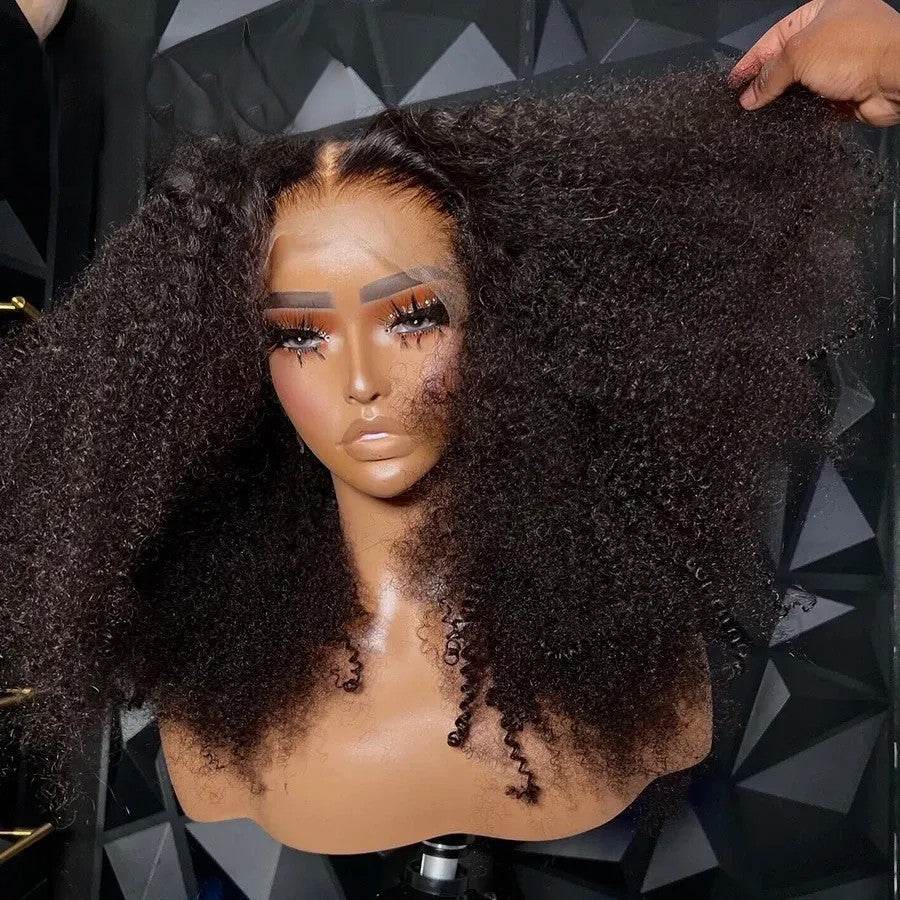 Afro Kinky Curly HD Lace Front Wig – Type 4C Edges, 13x4, 250% Density for Women - Majesty Wig
