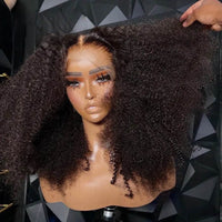 Afro Kinky Curly HD Lace Front Wig – Type 4C Edges, 13x4, 250% Density for Women - Majesty Wig