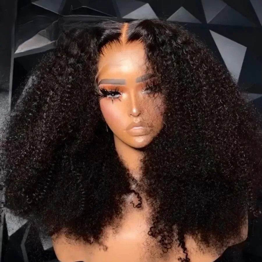 Afro Kinky Curly HD Lace Front Wig – Type 4C Edges, 13x4, 250% Density for Women - Majesty Wig