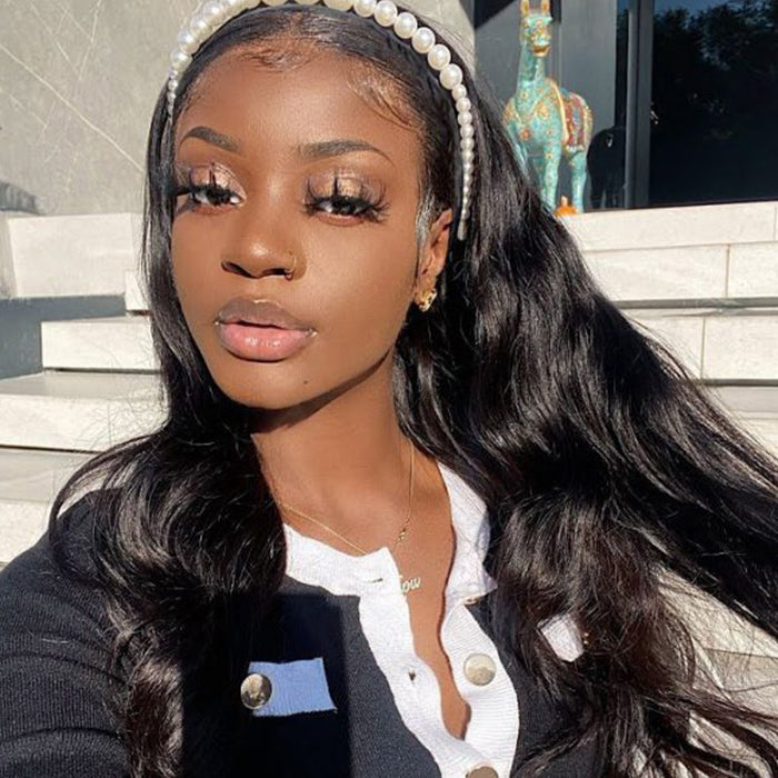 Body Wave Headband Wig – 100% Human Hair, Glueless with Free Stylish Headbands