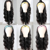 Body Wave Headband Wig – 100% Human Hair, Glueless with Free Stylish Headbands