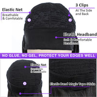 Body Wave Headband Wig – 100% Human Hair, Glueless with Free Stylish Headbands