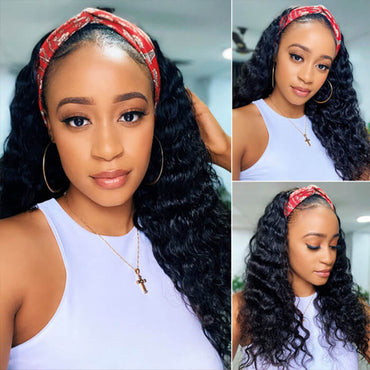 Deep Wave Headband Wig – Glueless Human Hair for Women | Beginner-Friendly & Quick Wear