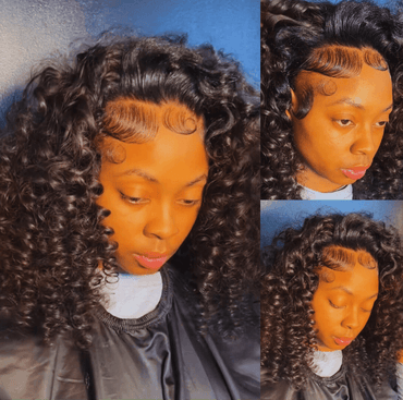 Glueless Bouncy Curly Bob Wig – 13x4 Lace Front, 180% Density Human Hair - Majesty Wig