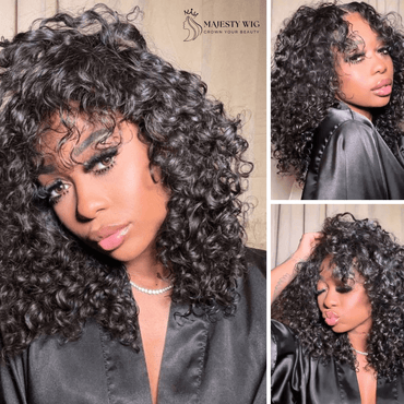 Glueless Fluffy Short Curly Bob Wear & Go Wig - Majesty Wig