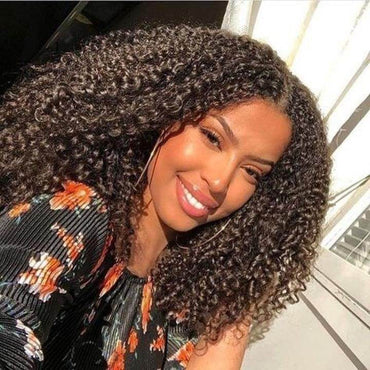 Kinky Curly V Part Wig – Beginner Friendly, No Glue, 100% Virgin Human Hair - Majesty Wig