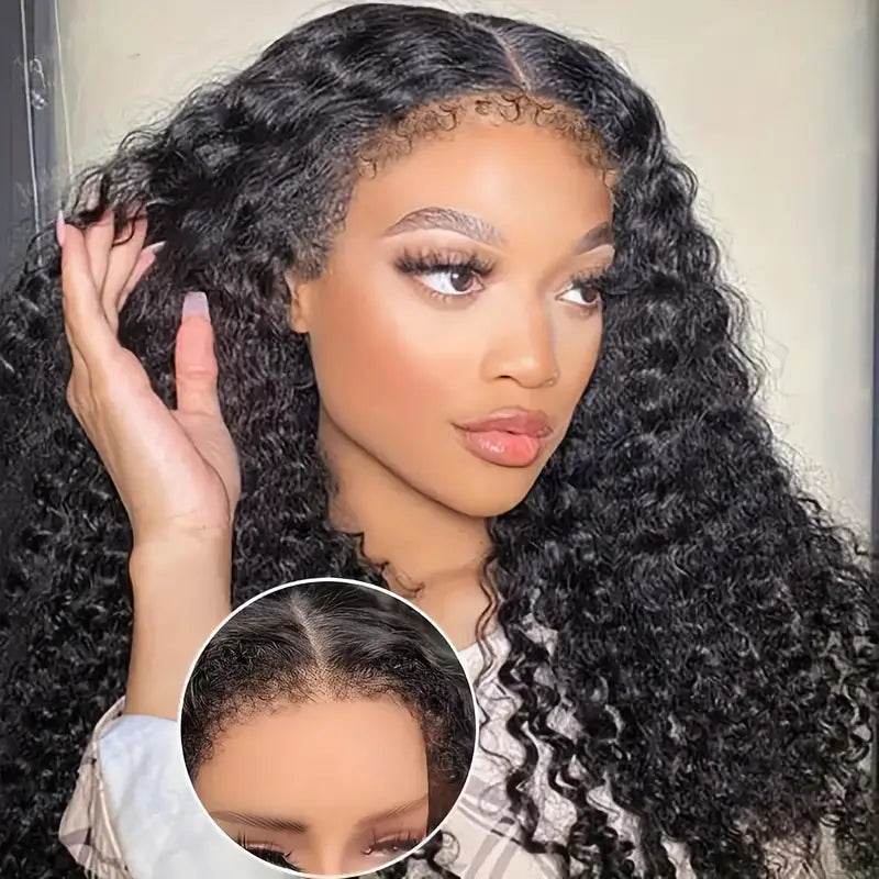 Kinky Edges Deep Wave Wig – 13x4 HD Lace Front with 4C Natural Hairline | Human Hair Wig for Women - Majesty Wig