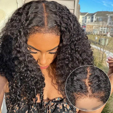 Kinky Edges Deep Wave Wig – 13x4 HD Lace Front with 4C Natural Hairline | Human Hair Wig for Women - Majesty Wig