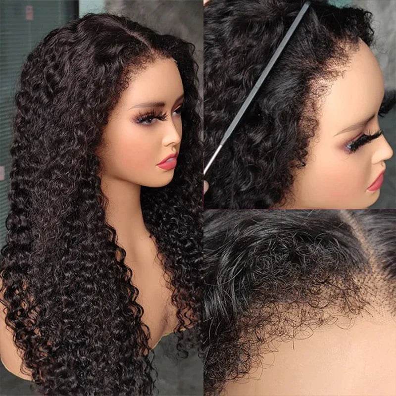 Kinky Edges Deep Wave Wig – 13x4 HD Lace Front with 4C Natural Hairline | Human Hair Wig for Women - Majesty Wig