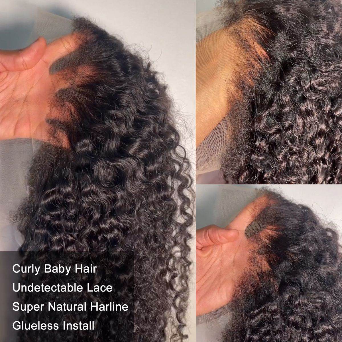 Kinky Edges Deep Wave Wig – 13x4 HD Lace Front with 4C Natural Hairline | Human Hair Wig for Women - Majesty Wig