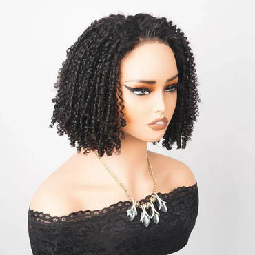 Luxury Curly Bob Wig – 13x4 Lace Front Human Hair Wig - Majesty Wig