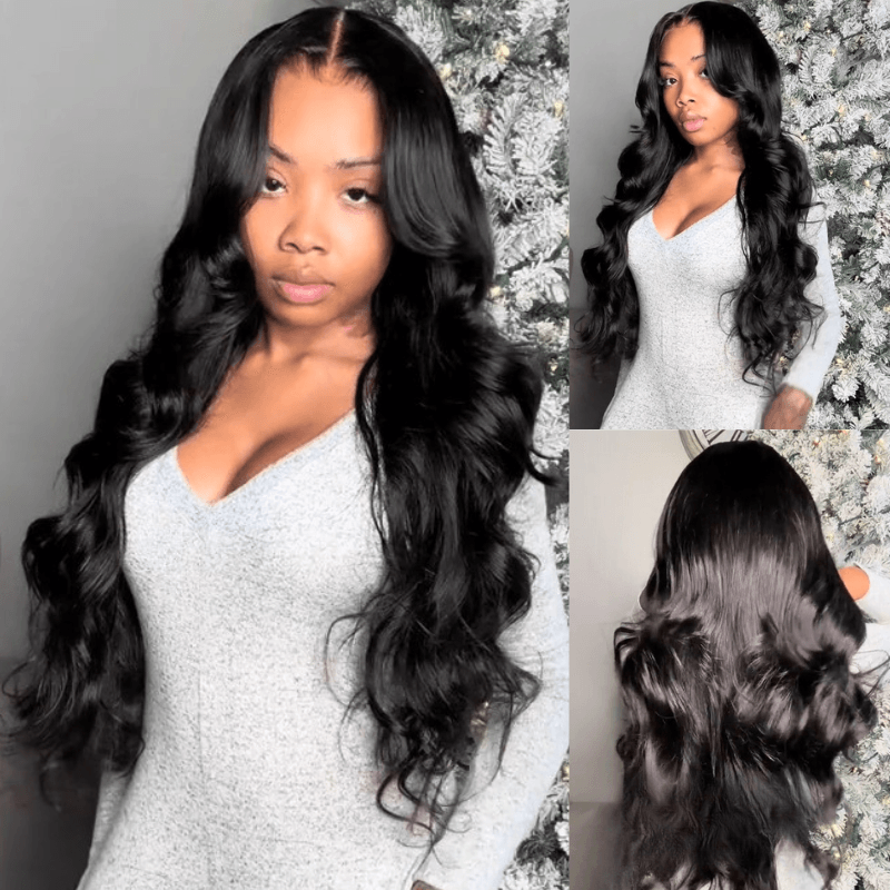Ocean Wave Wig – 13x4 Pre-Cut HD Lace Front with Curtain Bangs, Glueless Ready to Wear - Majesty Wig