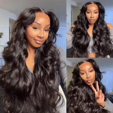 Ocean Wave Wig – 13x4 Pre-Cut HD Lace Front with Curtain Bangs, Glueless Ready to Wear - Majesty Wig