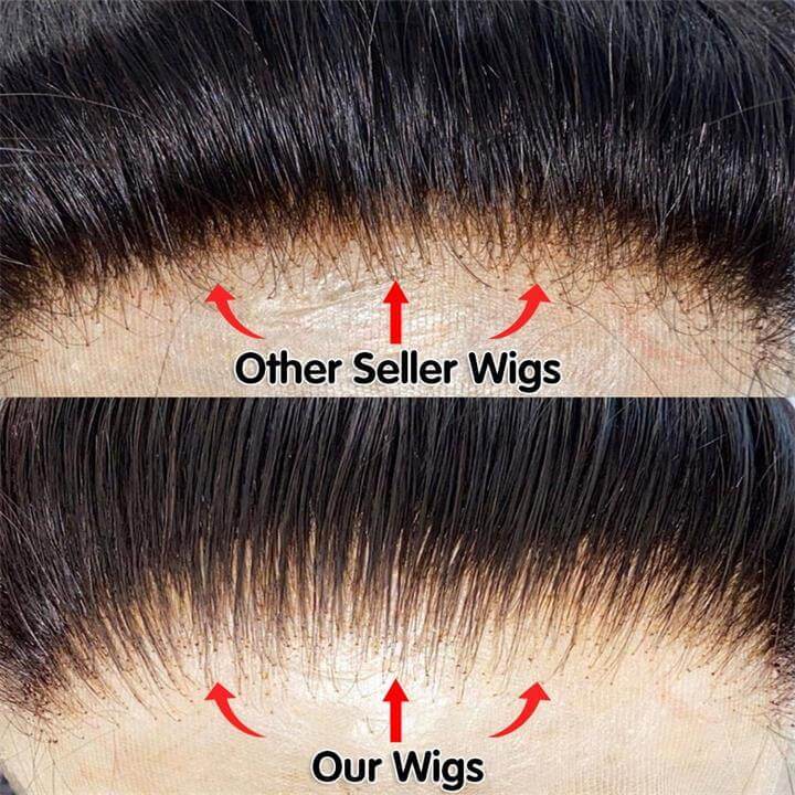 Pre-Bleached 13x6 HD Lace Front Wig – Straight Human Hair, 180% Density, Glueless & Transparent - Majesty Wig