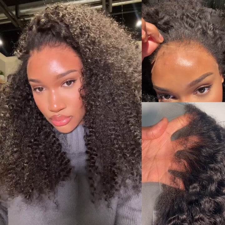 Afro Kinky Curly HD Lace Front Wig – Type 4C Edges, 13x4, 250% Density for Women - Majesty Wig