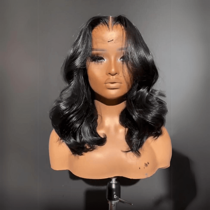 Wear & Go Body Wave Bob Wig – 13x4 Lace Front Glueless Human Hair, Pre-Plucked for Women - Majesty Wig